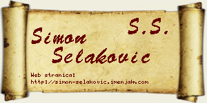 Simon Selaković vizit kartica